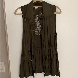 Army Green Long Vest